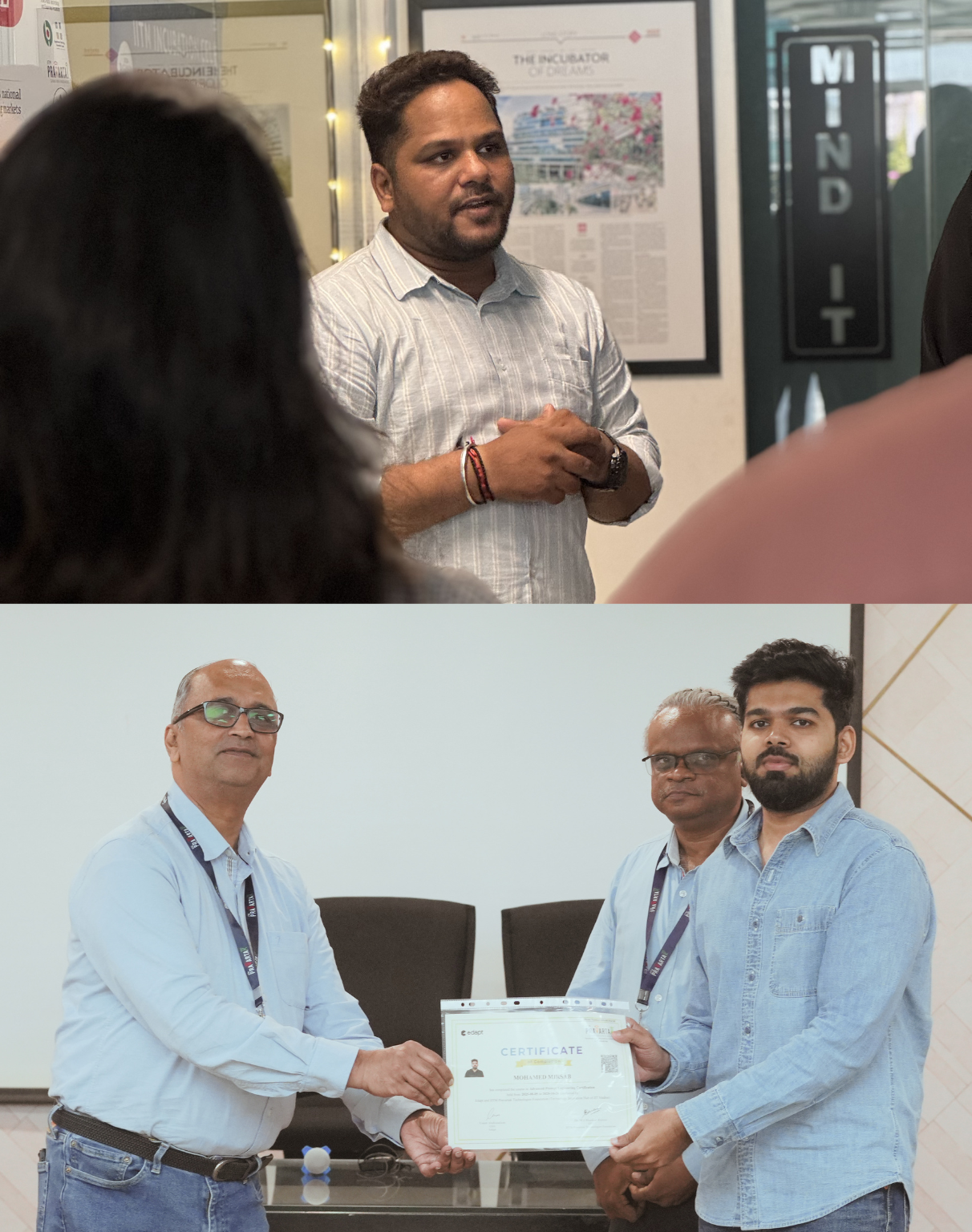 Slide 11 - Mentor session and certificate presentation