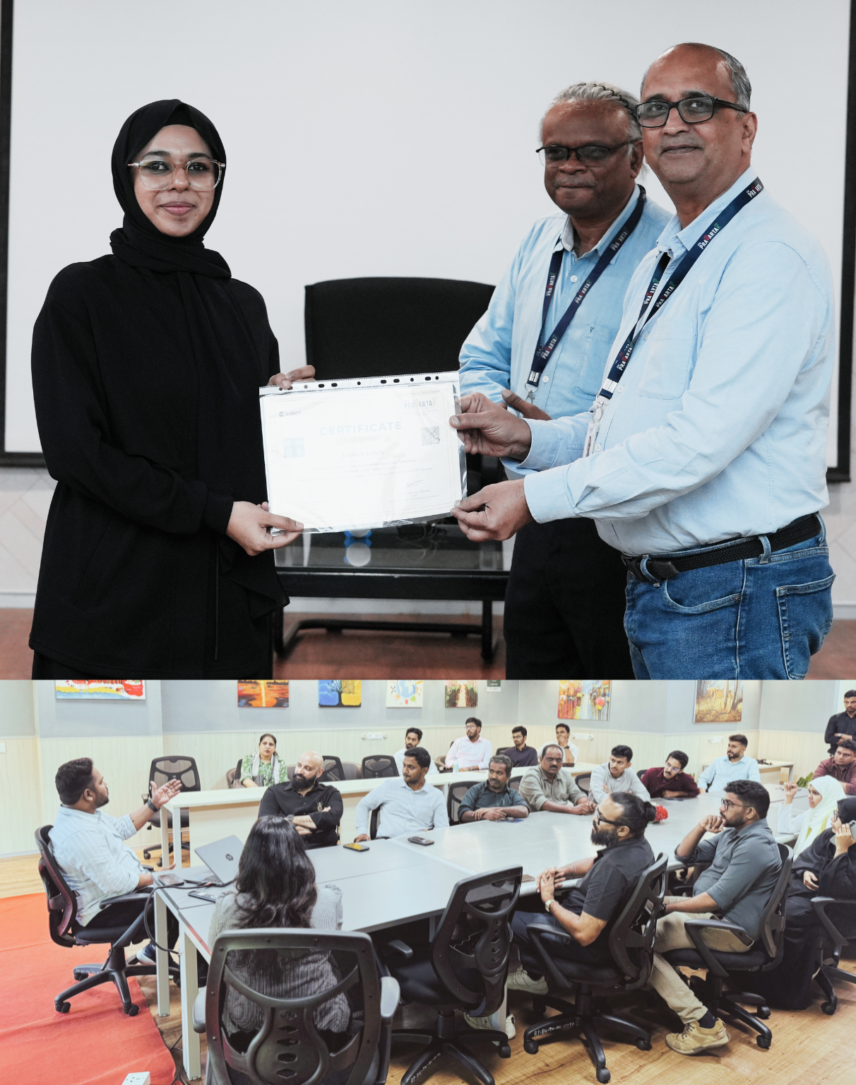 Slide 9 - Certificate presentation and classroom moments